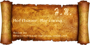 Hoffbauer Marianna névjegykártya